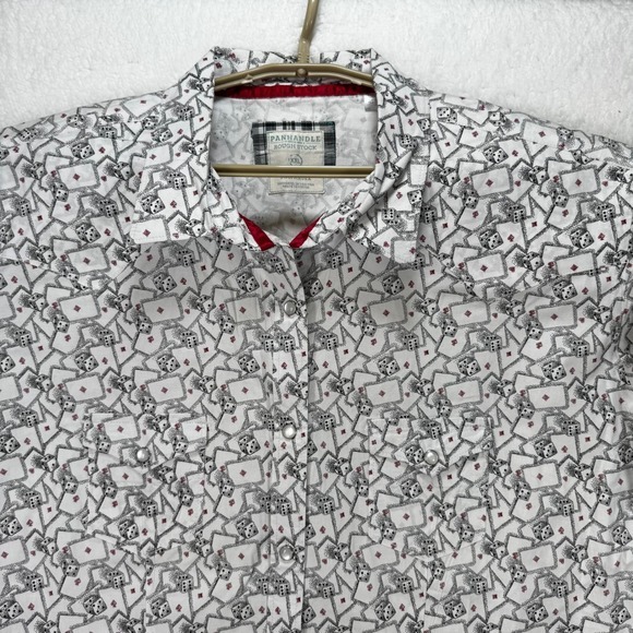 Panhandle Rough Stock Other - Panhandle Rough Stock Mens XXL Pearl Snap Western Shirt Cards Dice Print